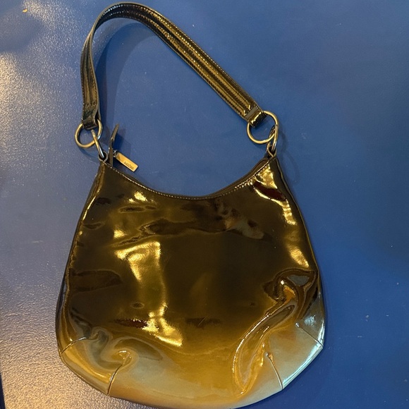 Hobo International Nouveau Gray Ombre Patent Leather Shoulder Bag - Picture 1 of 8